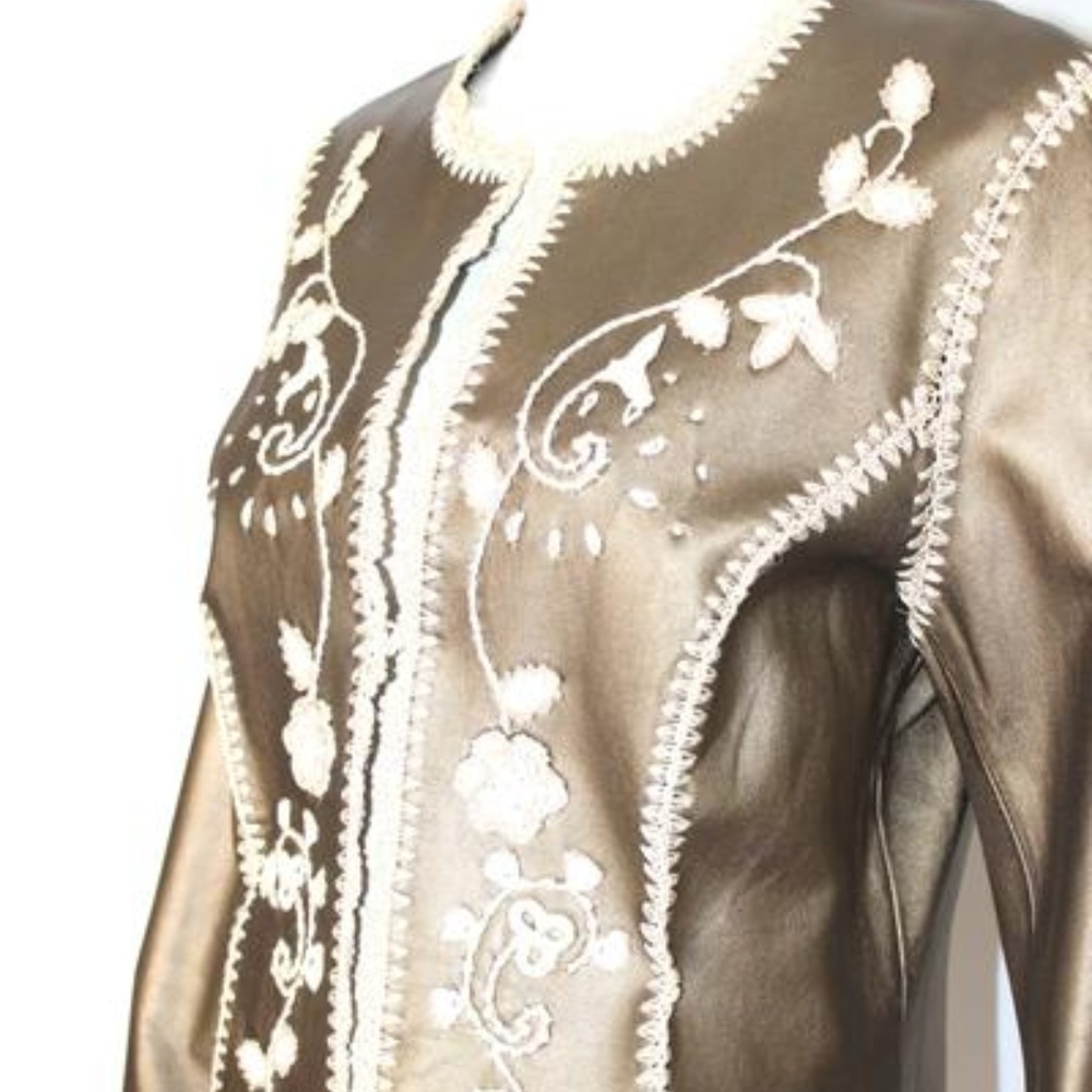 Oscar by Oscar de la Renta Bronze Leather Stunning